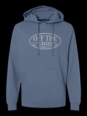 Off The Grid Surplus Grunge Hoodie - Storm Blue